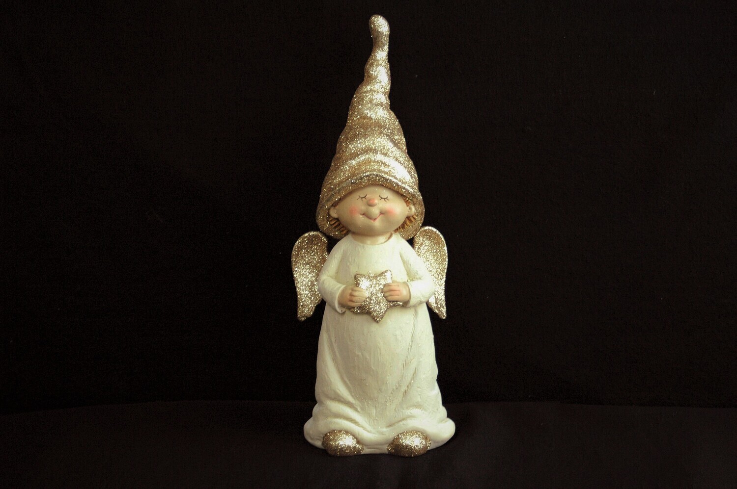 Engel "Karli" 28cm, Polyresin, gold