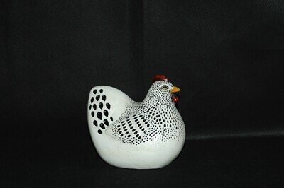 Huhn 14.5cm od. 19cm, weiss/braun