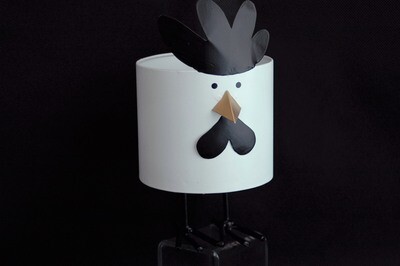 Hahn Füller 18cm, metall, schwarz-weiss