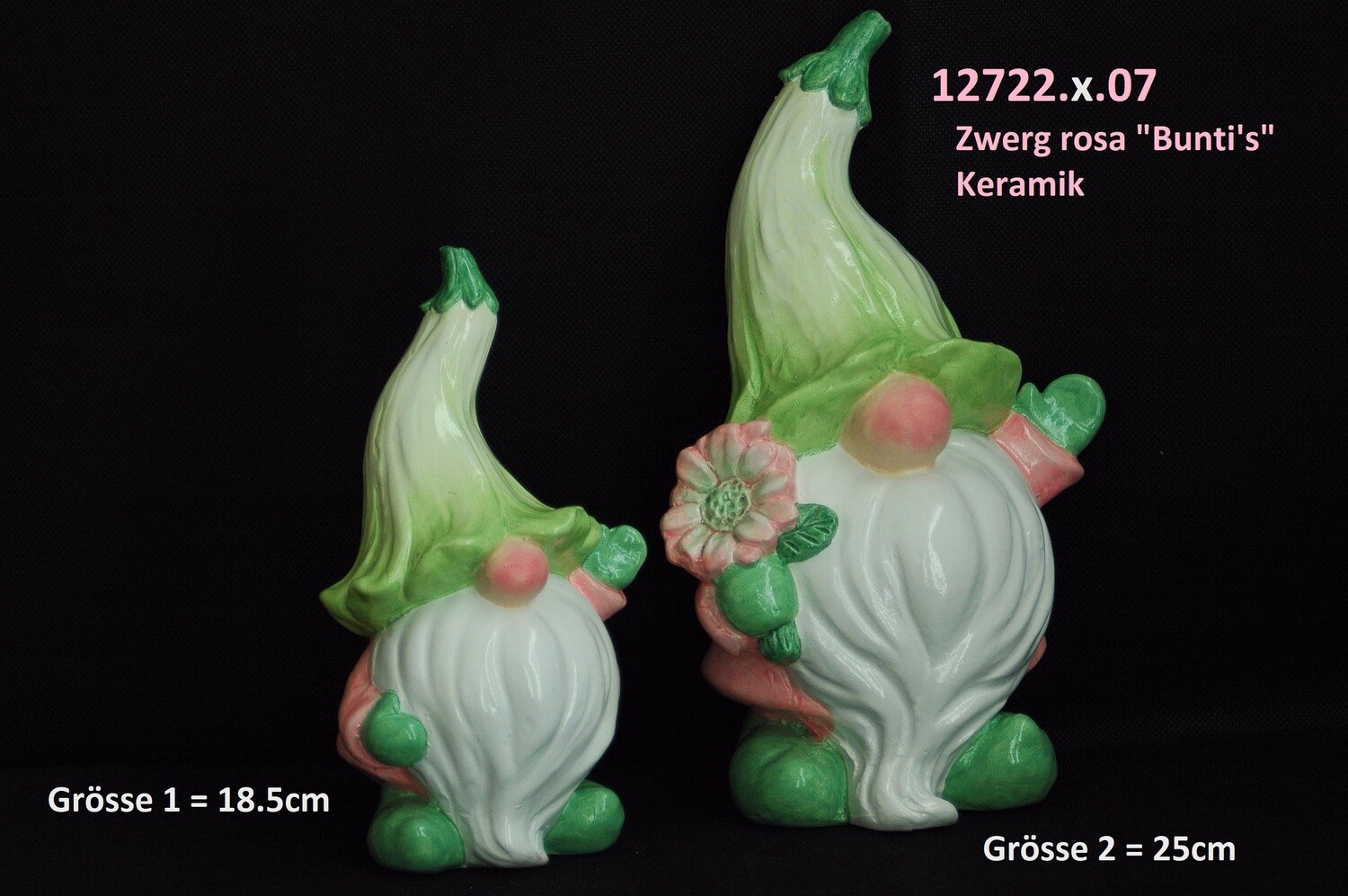 Zwerg Bunti 18.5cm od. 25cm, Polyresin, bunt