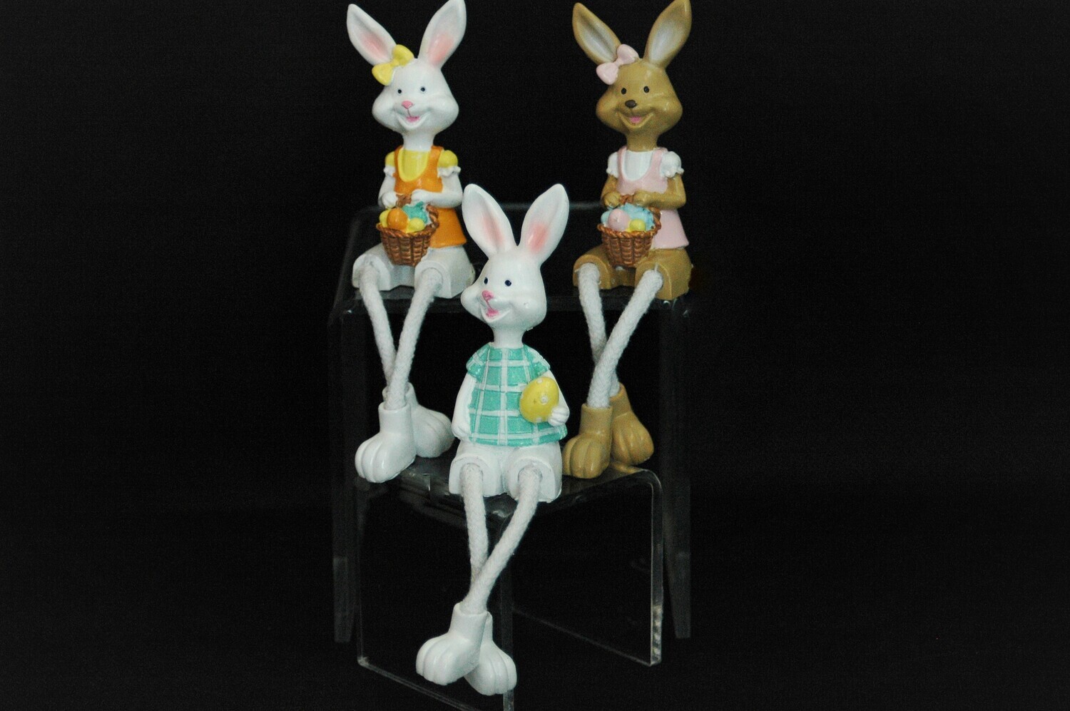 Hase KH 8cm,Poly,ass.x3,bunt