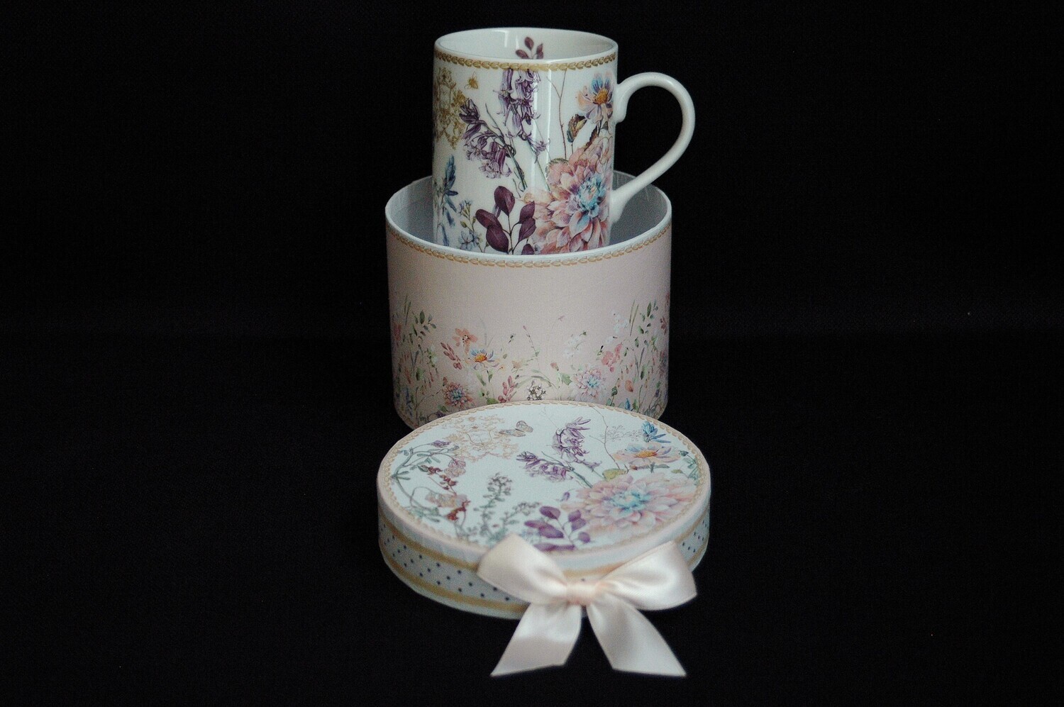 Tasse m.Box "Dahlie",violett