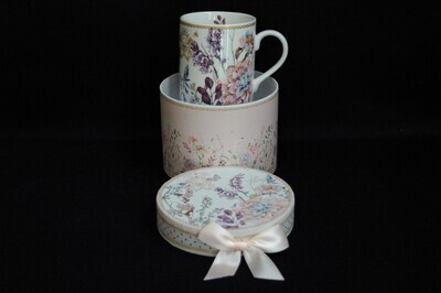 Tasse m.Box "Dahlie",violett