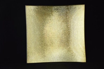 Glasplatte quadrat,20x20cm,gold