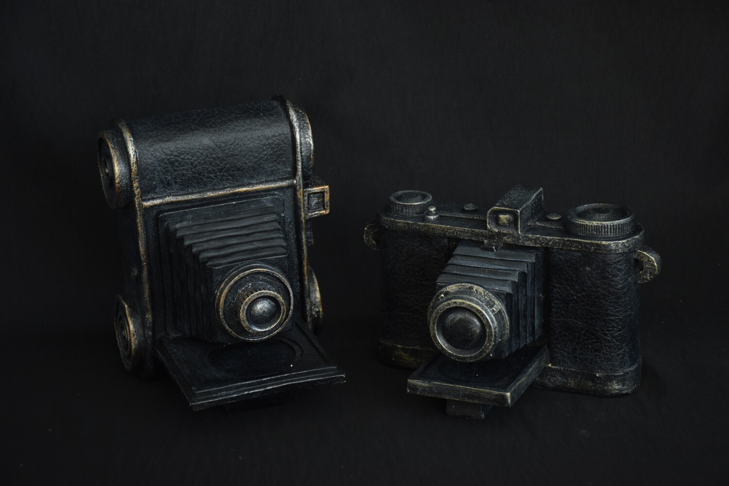 Fotoapparat 16.5cm,Polyresin, schwarz