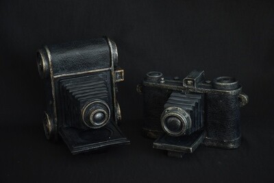 Fotoapparat 16.5cm,Polyresin, schwarz