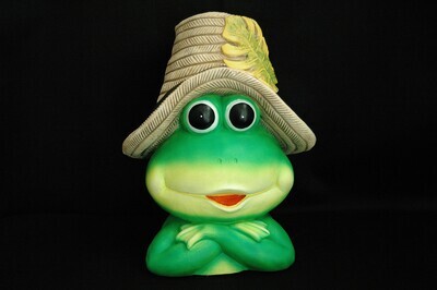 Frosch 14cm od. 24cm, Keramik, türkis-grün