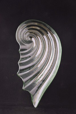 Teller Muschel 29x15cm, Glas