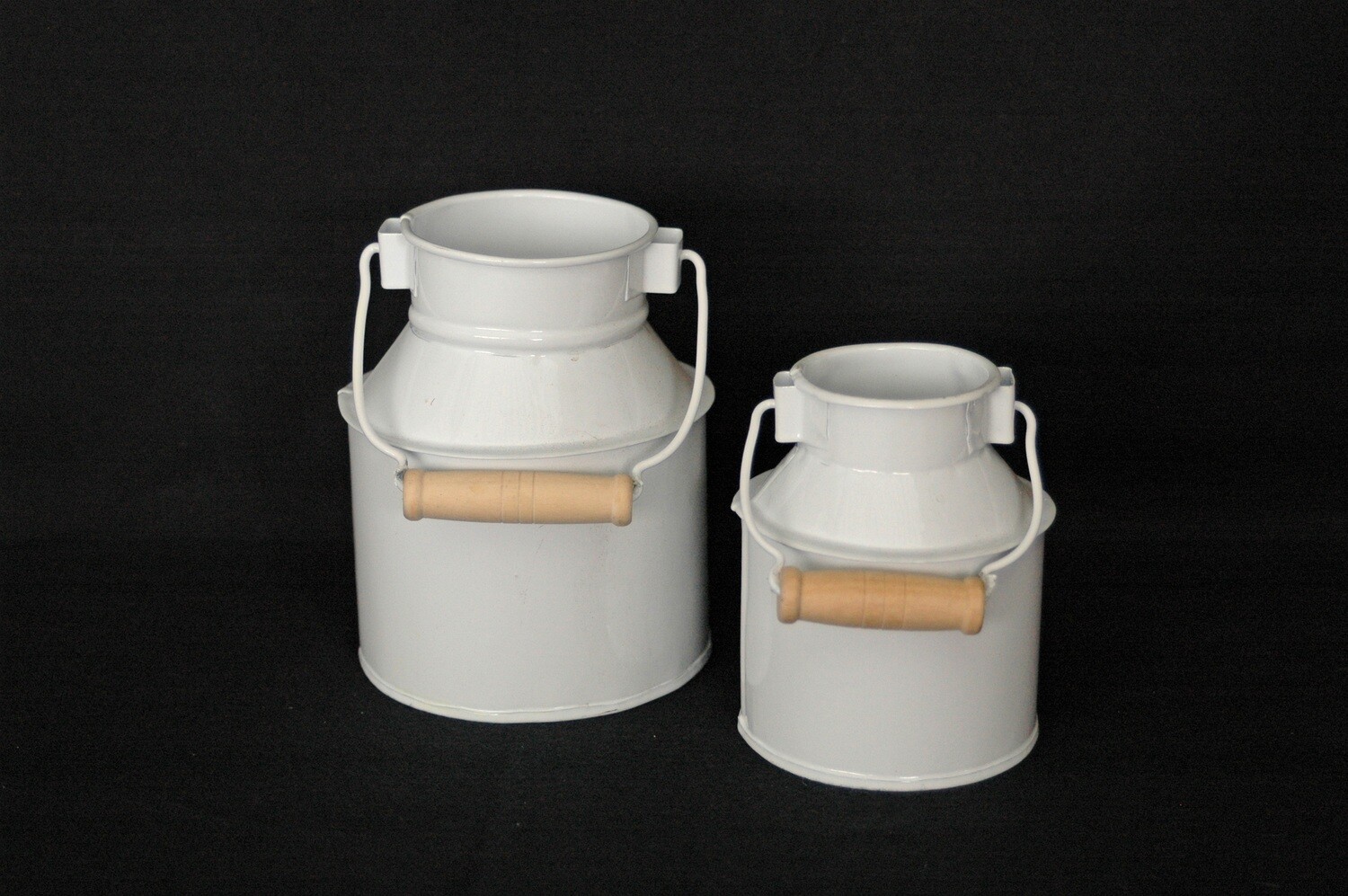 Milchkanne 12.5 od. 15cm, Metall, weiss