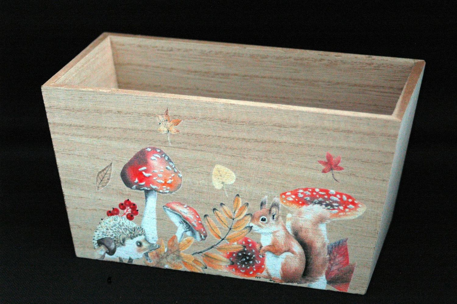 Kistchen Herbst 21x10x8.5cm, Holz, braun