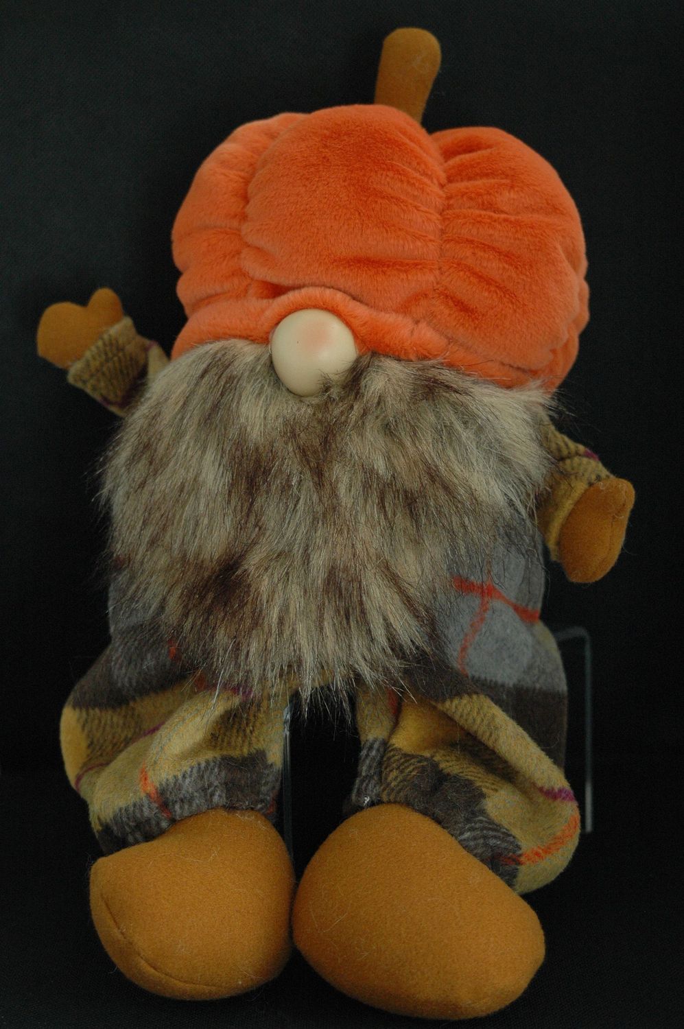 Kürbismännchen 48cm, Stoff, orange