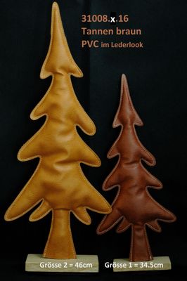 Tannenbaum 34.5cm od. 46cm, PVC, braun