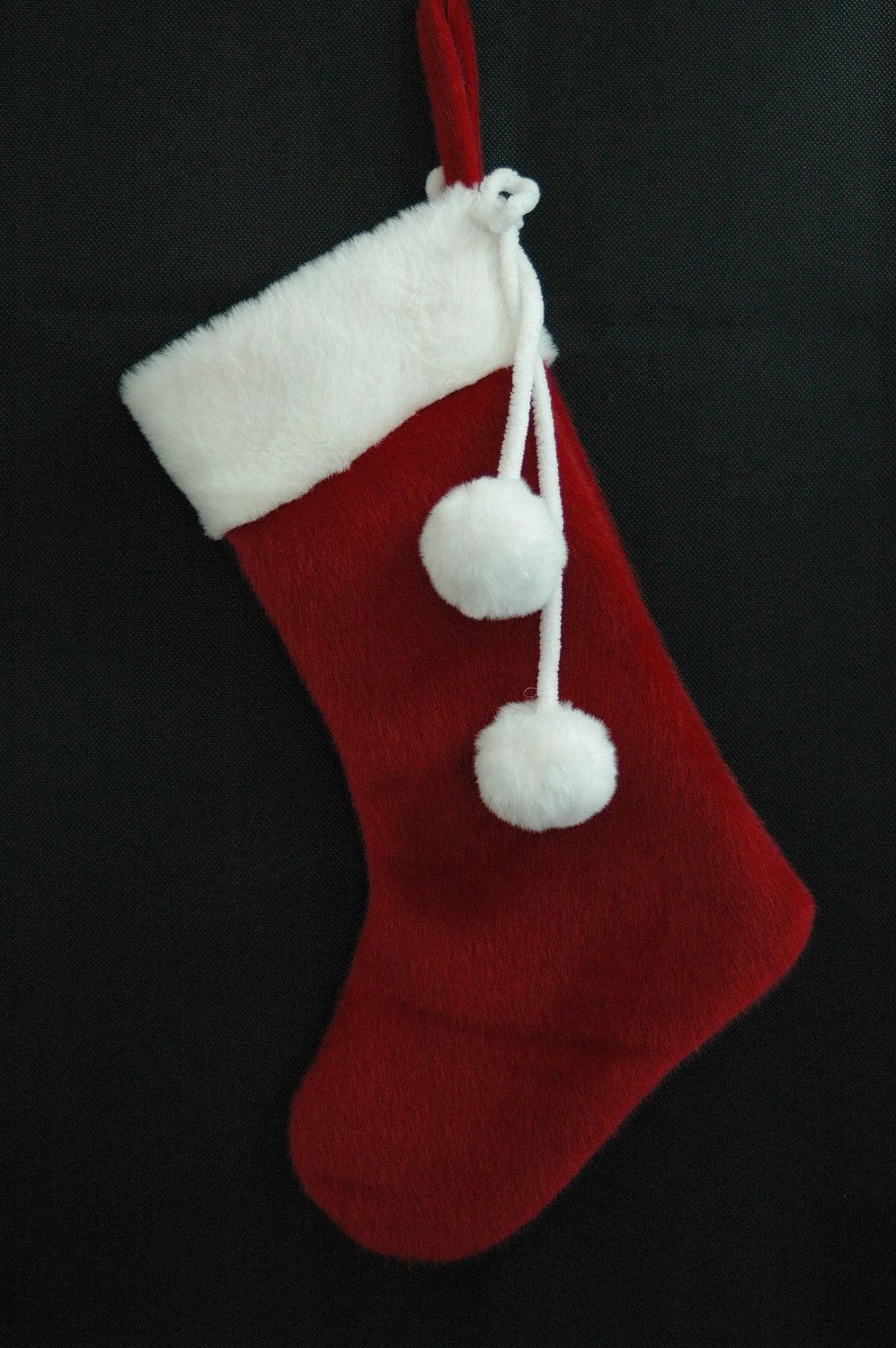 Socke Nikolaus 35cm, Stoff, rot