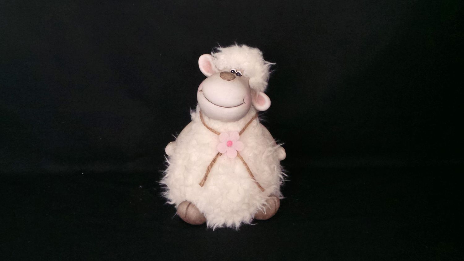 Schaf 17cm,Steingut, weiss