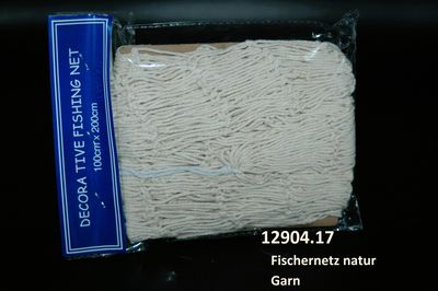 Fischernetz 100x200cm, Garn, natur