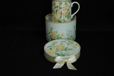 Tasse m.Box "Gelbe Rose", gelb