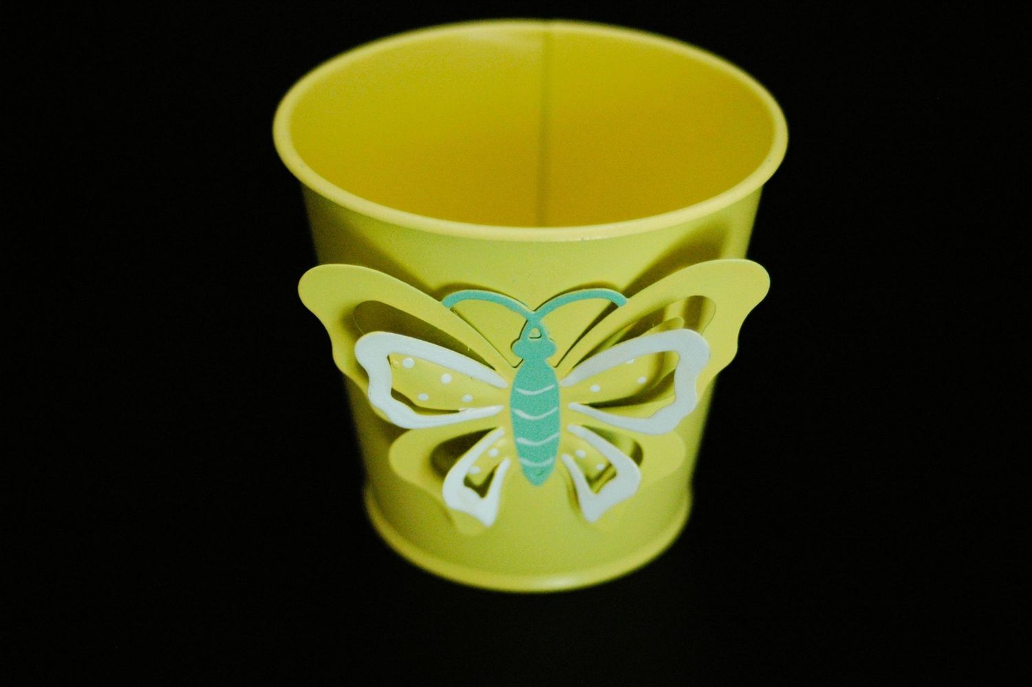 Kübelchen Schmetterling 7cm, gelb