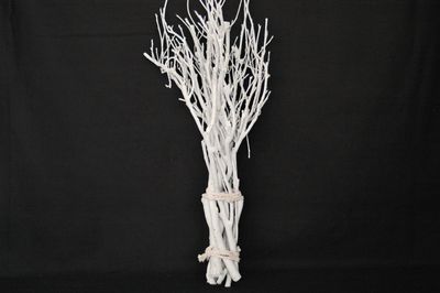 Dekozweig gebunden 50cm,Holz, weiss