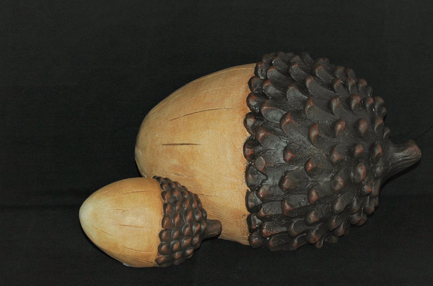 Eichel 18.5cm od. 39.5cm, Steingut, braun