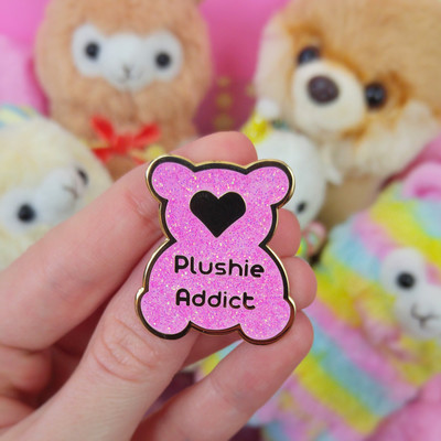 Plushie Addict Hard Enamel Pin SALE Plushie Addict Hard Enamel Pin SALE