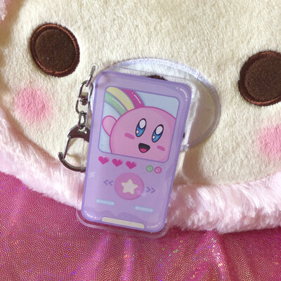 Kawaii Kirby MP3 Player Acrylic keychain Kawaii Kirby MP3 Player Acrylic keychain