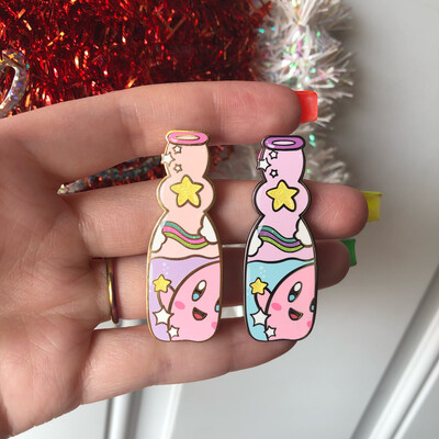 *NEW* Kirby's Pink Drink Enamel Pin *NEW* Kirby's Pink Drink Enamel Pin