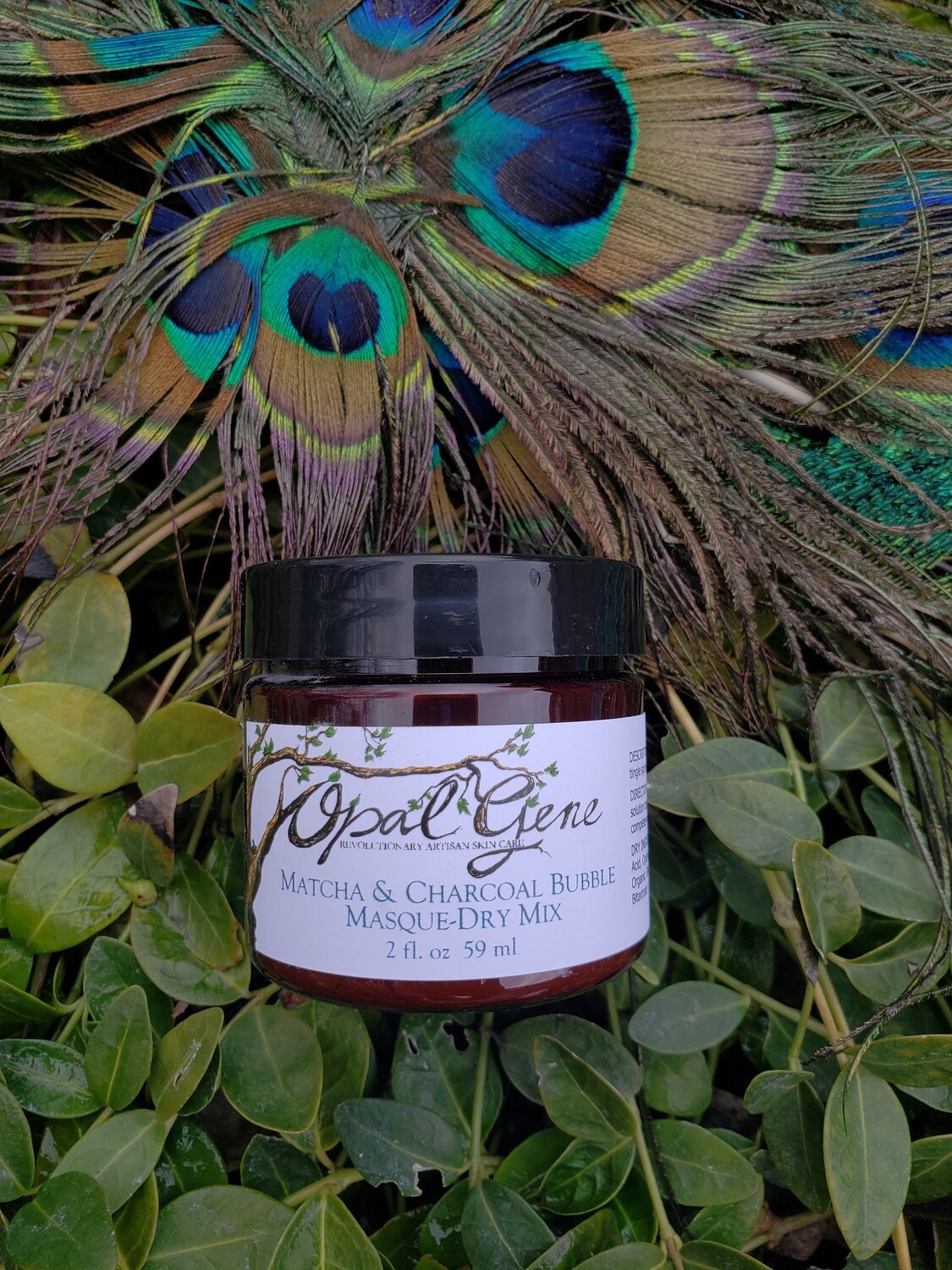 Matcha & Charcoal Bubble Masque-Dry mix-2 oz Back Bar