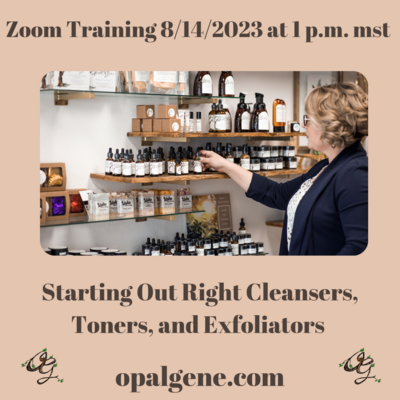 Starting Out Right: Cleansers, Toners & Exfoliators Class