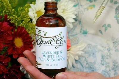 Lavender and White Tea Face & Body Oil-16 oz Back Bar