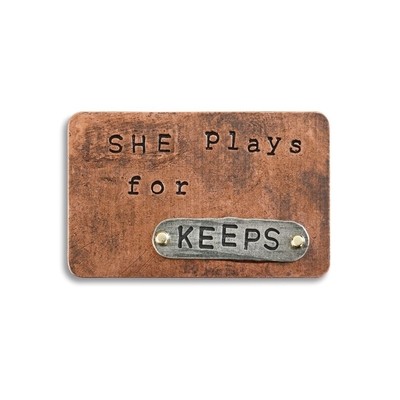 SHE PLAYS FOR KEEPS INSPIRE CARD
