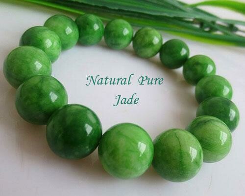 Natural Pure Green Jade Charm Bead