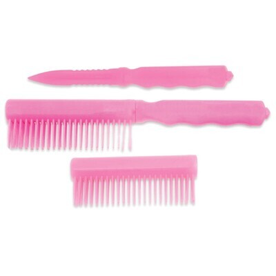 Plastic Comb Knife w/ Window Breaker-Pink