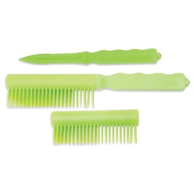 Plastic Comb Knife w/ Window Breaker-Green