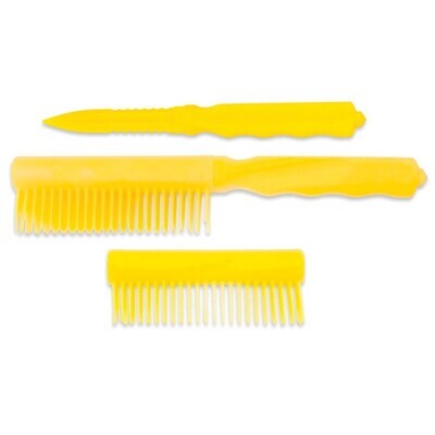 Plastic Comb Knife w/ Window Breaker-Yellow