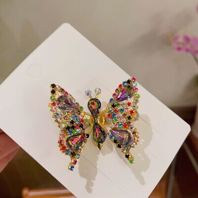 Rhinestone Movable Butterfly