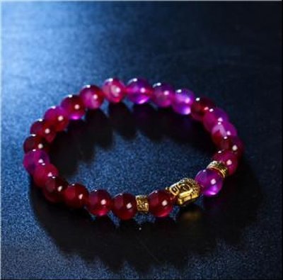 Natural Stone Designer Bracelet Purple