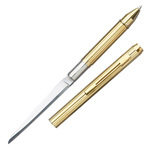 Gold Executive Pen/Envelope opener with partially Serrated Edge