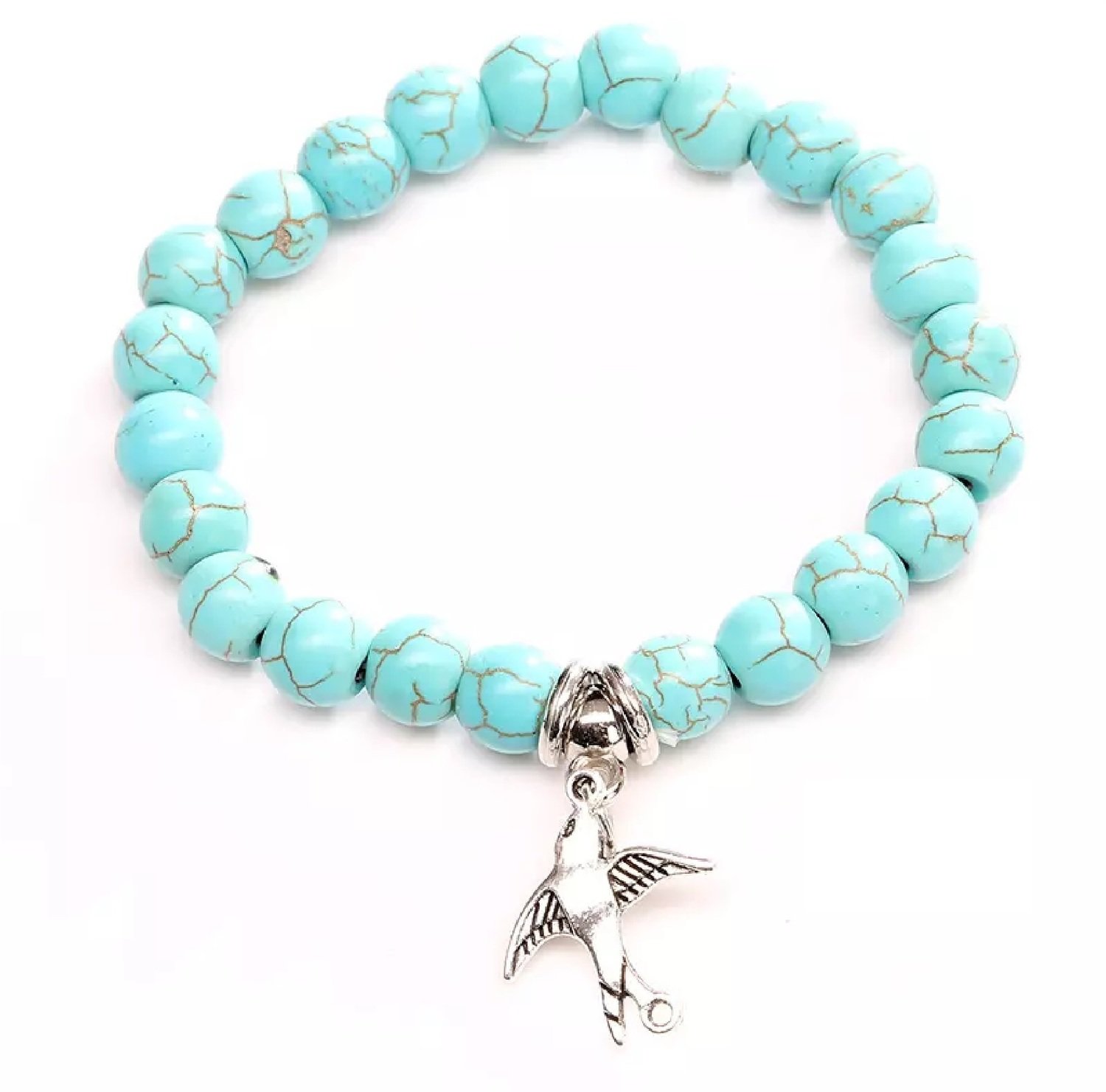 Humming Bird Turquois Charm Bracelet*