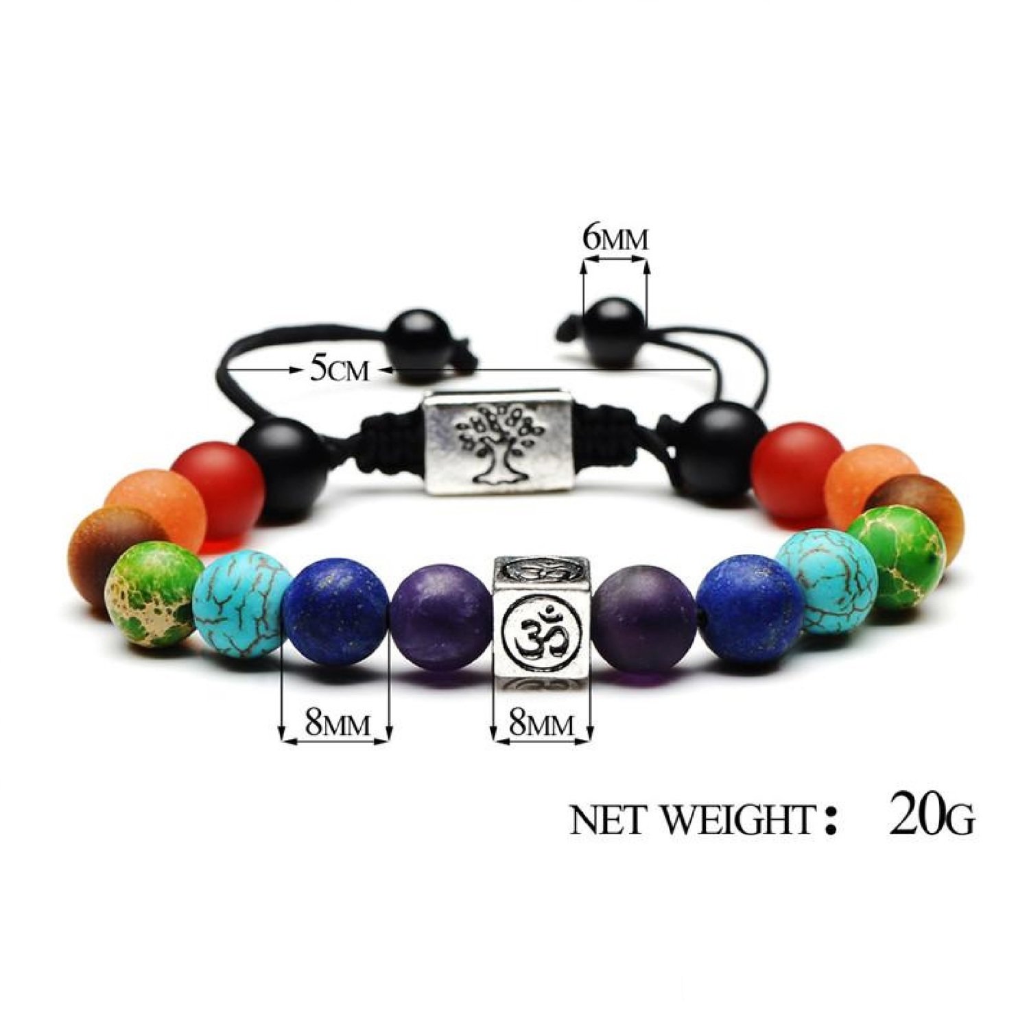 7 Reiki Chakra Healing Balance Beads Braid Bracelet