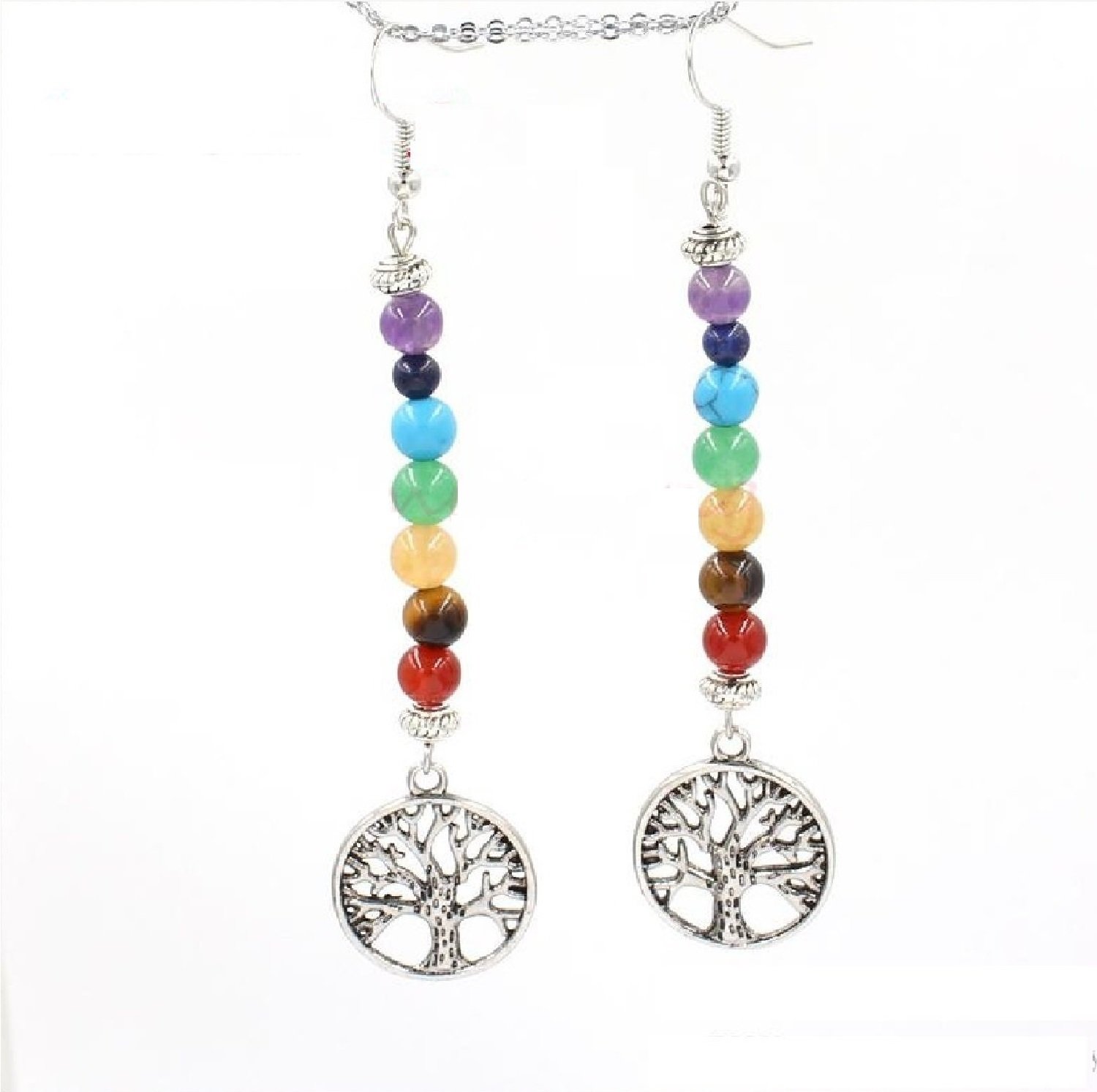 Natural Stone Tree of Life earrings