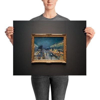 The Parisian Boulevard — Night, Size: 18×24