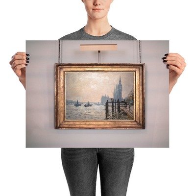 City Sights — Along the Thames, Size: 18×24