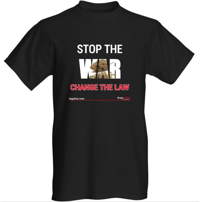 'End the War Change the Law' Black T-shirt