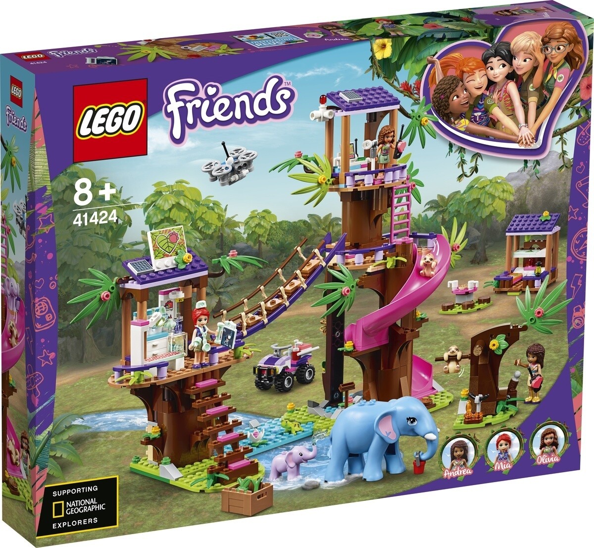 Конструктор LEGO Friends 41424 Джунгли: штаб спасателей
