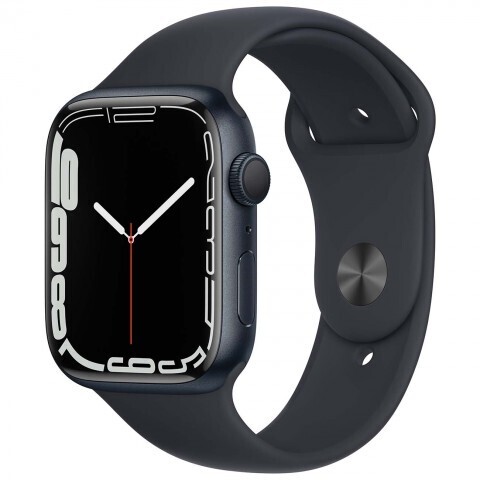 Умные часы Apple Watch Series 7 45mm Aluminium with Sport Band RU, темная ночь