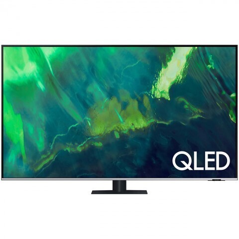 Телевизор Samsung QE65Q77AAU QLED, HDR (2021), черный/серебристый