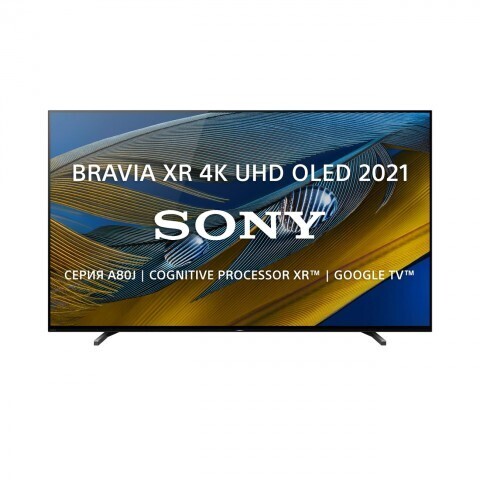 Телевизор Sony XR-55A80J HDR (2021), титановый черный