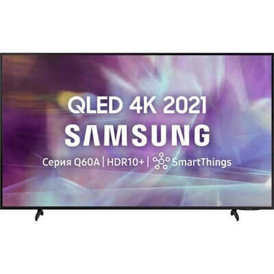 Телевизор Samsung QE50Q60ABU HDR, QLED (2021), черный