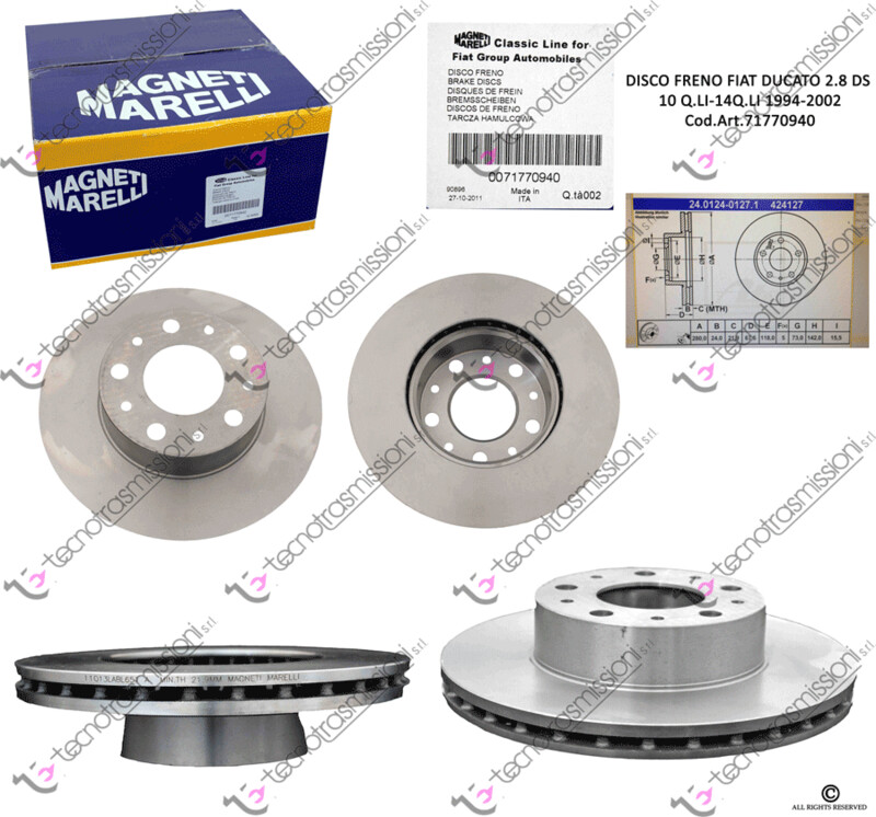 Disco Freno Fiat Ducato 2.5 TD-2.8 TD-2.8 JTD 10Q-14Q