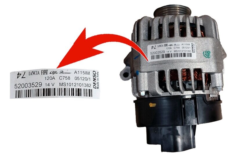 Alternatore Fiat - Lancia 120A SKU 52003529
